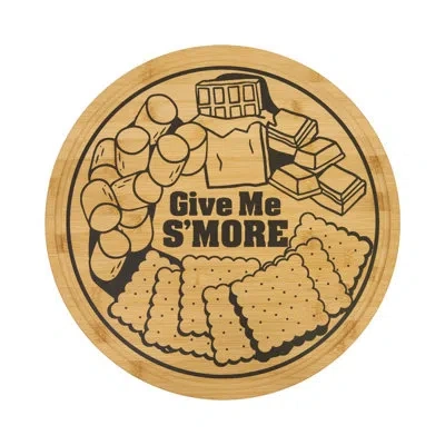 Farberware 16-inch Round Bamboo S'more Board In Brown