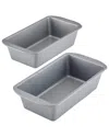 Farberware Goldenbake Bakeware Nonstick Loaf Pan Set, 2-piece, Gray In Grey