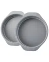 Farberware 2pc Golden Bake Bakeware Nonstick Round Cake Pan Set In Grey