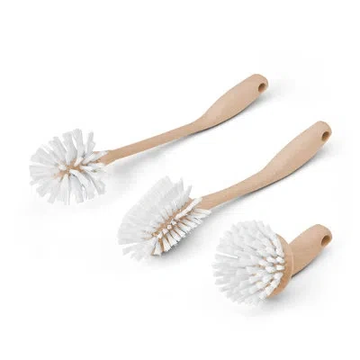 Farberware 3-piece Sink Brush Set In Brown