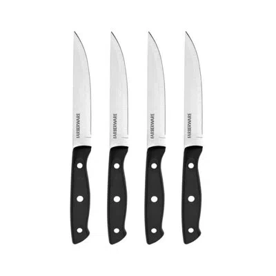 Farberware 4-piece Steak Knife Set In Black