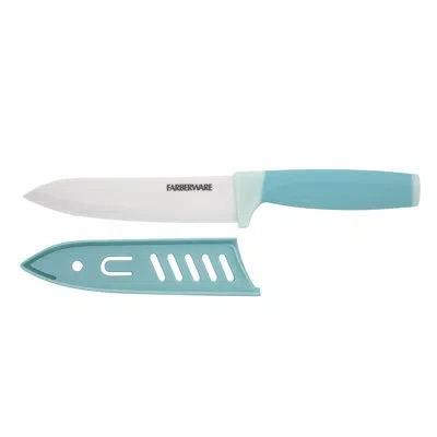 Farberware 5-inch Ceramic Utility Knife With Custom-fit Blade Cover In Blue