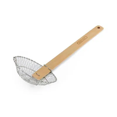 Farberware 6009312 Tan & Silver Bamboo & Stainless Steel Asian Strainer In Neutral