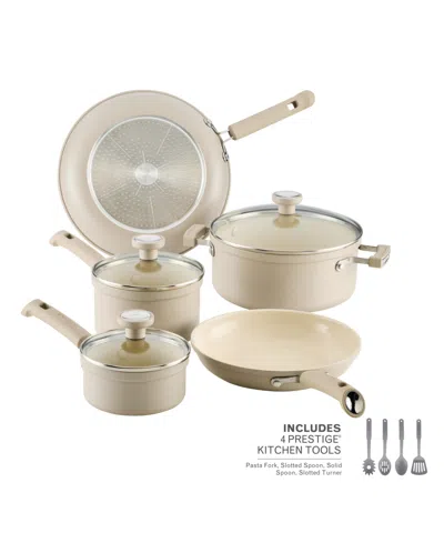 Farberware Aluminum 12-piece Nonstick Cookware Set In Brown