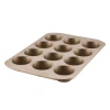 Farberware Bakeware Nonstick Muffin Pan, 12-cup, Mocha In Brown