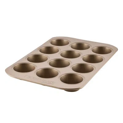 Farberware Bakeware Nonstick Muffin Pan, 12-cup, Mocha In Brown