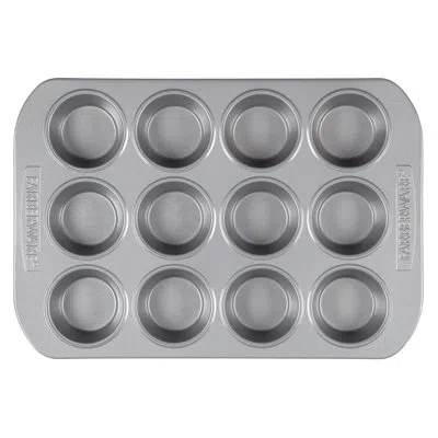 Farberware Bakeware Nonstick Muffin Pan / Cupcake Pan, 12-cup In Gray