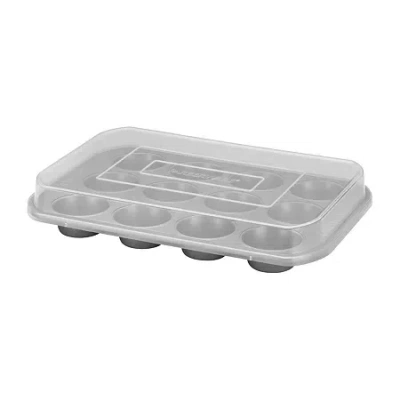 Farberware Bakeware Non-stick Muffin Pan In Gray