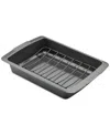Farberware Bakeware Nonstick Roaster With U-rack In Gray