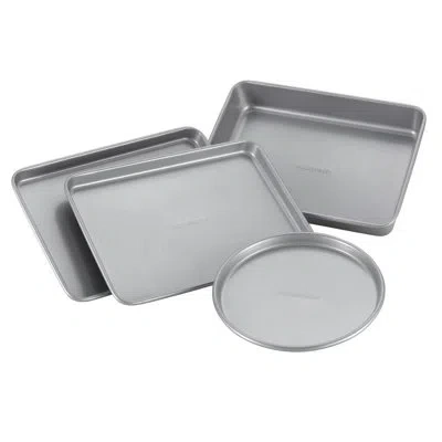 Farberware Bakeware Nonstick Toaster Oven Pan Set, 4 Piece In Gray