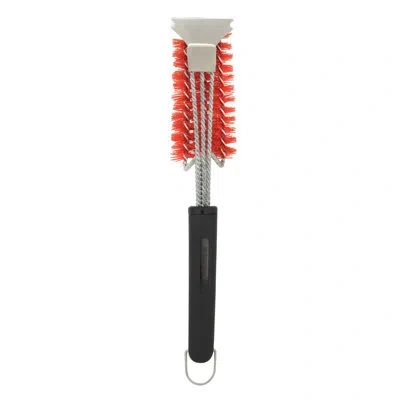 Farberware Barbeque Triple Head Grill Brush In Matte Black