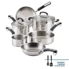 Farberware Brilliance Stainless Steel 10-pc. Cookware Set In Silver
