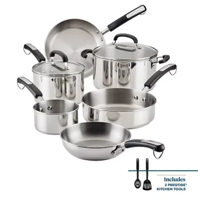 Farberware Brilliance Stainless Steel 10-pc. Cookware Set In Silver