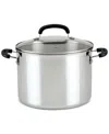 Farberware Brilliance Stainless Steel 8-qt. Stockpot With Lid In Silver