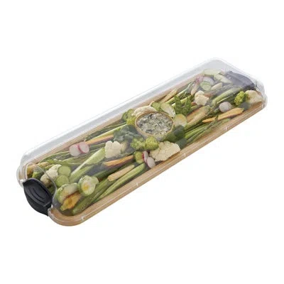 Farberware Build-a-board Bamboo Charcuterie Board With Locking Lid In Tan