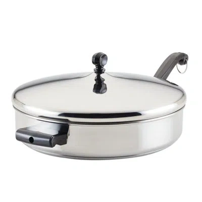 Farberware Classic Series Stainless Steel Sauté Pan With Lid In Silver