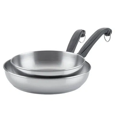 Farberware Classic Stainless Steel Frying Pan Set, 8.25-inch And 10-inch