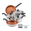 Farberware Classic Traditions Stainless Steel 12-pc. Cookware Set In Silver