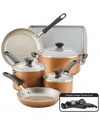 Farberware Cookstart Diamondmax 15-pc. Cookware Set In Copper
