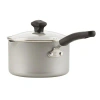 Farberware Cookstart Diamondmax Nonstick Straining Saucepan With Lid, 1 Quart In Silver