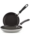 Farberware Cookstart Diamondmax Skillet Set, 2-piece In Silver