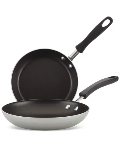 Farberware Cookstart Diamondmax Skillet Set, 2-piece In Silver