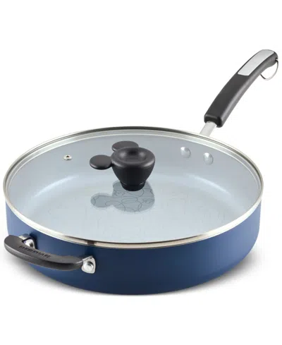 Farberware Disney 4.5-quart Ceramic Nonstick Saute Pan With Lid In Blue