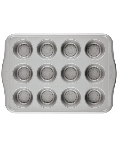 Farberware Disney Bake With Mickey Mouse 12-cup Nonstick Muffin Pan In Black