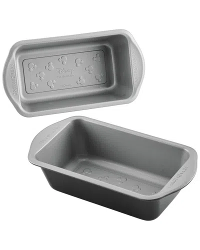 Farberware Disney Bake With Mickey Mouse Nonstick 2pc Loaf Pan Set In Gray