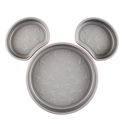 Farberware Disney Bake With Mickey Mouse Nonstick Mickey Head Cake Pan Set, 3 Piece, Red