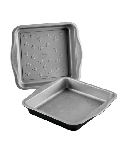 Farberware Disney Bake With Mickey Mouse Steel 2-piece Cake Pan Set In Black