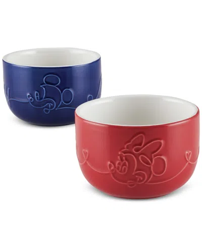 Farberware Disney Home Bon Voyage 2-piece Ceramic Ramekin Set In Mixed Color