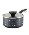 FARBERWARE DISNEY MONOCHROME 2 QUART CERAMIC NONSTICK SAUCEPAN WITH LID