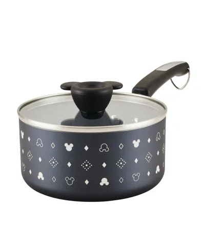 Farberware Disney Monochrome 2 Quart Ceramic Nonstick Saucepan With Lid In Black