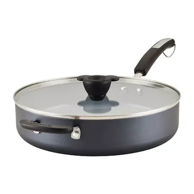 Farberware Disney Monochrome Ceramic 4.5-qt. Non-stick Saute Pan With Lid In Black