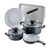 Farberware Disney Monochrome Ceramic 7-pc. Non-stick Cookware Set In Black