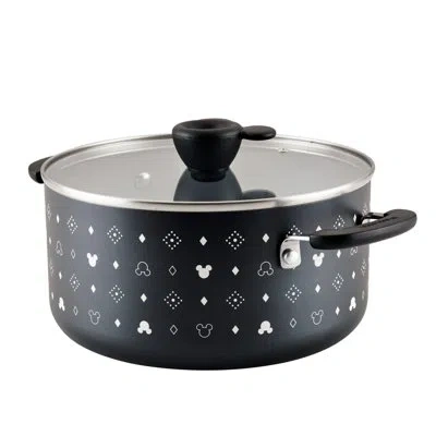 Farberware Disney Monochrome Ceramic Nonstick Stockpot With Lid, 5.5 Quart, Black In Black;white