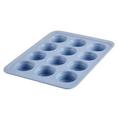 Farberware Easy Solutions Nonstick Bakeware 12-cup Muffin Pan, Blue