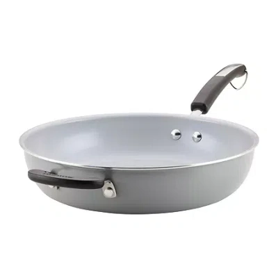 Farberware Eco Advantage Ceramic 12.5" Deep Frying Pan In Gray