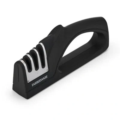 Farberware Edgekeeper 3 Stage Handheld Kitchen Knife Sharpener In Black