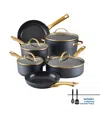 Farberware Forged Induction 12-piece Cookware Set In Black