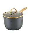 Farberware Forged Induction 3-quart Saucepan With Lid In Black