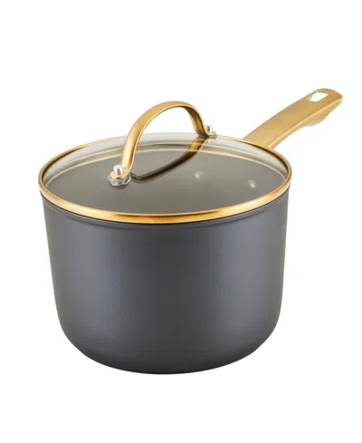 Farberware Forged Induction 3-quart Saucepan With Lid In Black