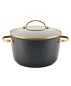 Farberware Forged Induction 6-quart Stockpot With Lid In Black