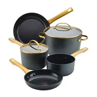 Farberware Forged Induction Ceramic Nonstick Cookware Set 9-pc In Black