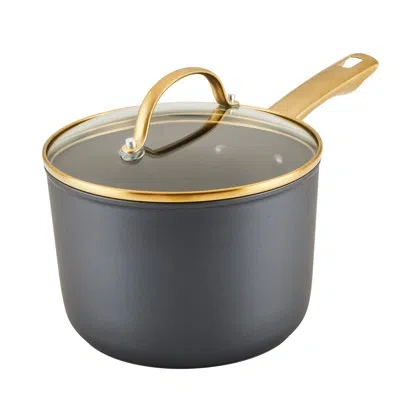 Farberware Forged Induction Cookware Nonstick Saucepan With Lid, Dishwasher Safe, 3 Quart, Black