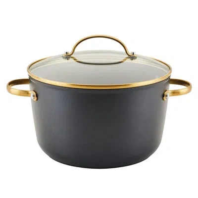 Farberware Forged Induction Cookware Nonstick Stockpot With Lid, Dishwasher Safe, 6 Quart, Black