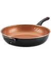 Farberware Freeware Glide Copper Ceramic Nonstick 12.5in Deep Frying Pan