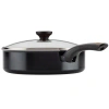 Farberware Glide Ceramic Nonstick Sauté Pan With Lid And Helper Handle, 4 Quart In Black,copper