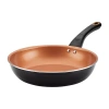 Farberware Glide Copper Ceramic 10" Nonstick Frying Pan In Black